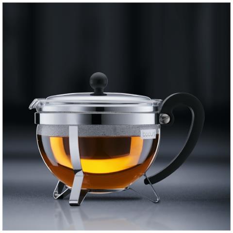 1921-16-6 1.5L Nero, Argento, Trasparente teiera in vetro per la preparazione del tè - Foto 4